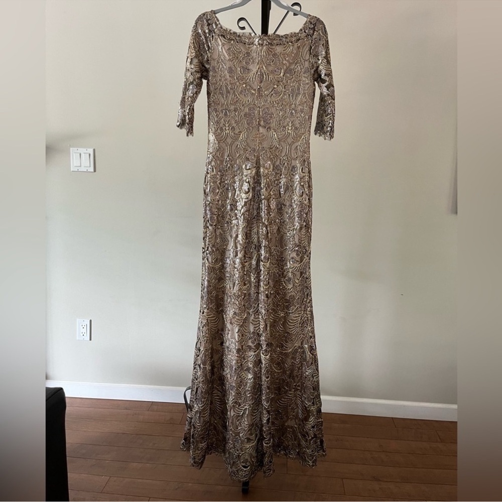 Tadashi Shoji Jemison Sequin Embroidered Gown, Size 8. - Picture 3 of 14